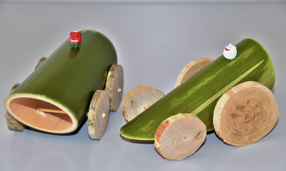 親子で作ろう竹のミニカー