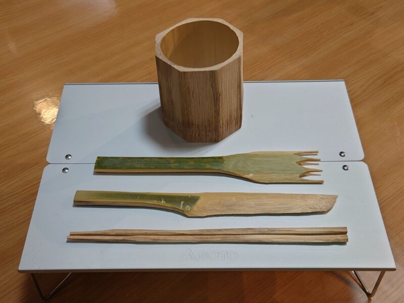 11/23（日）　都市緑化ホール　市民園芸講座　「竹でナイフとフォークづくり」