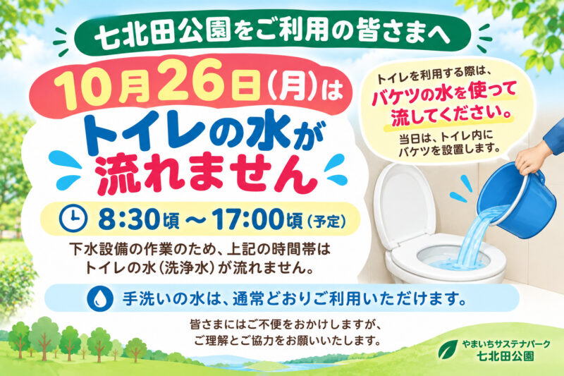 10/26(月)のトイレのご利用方法について